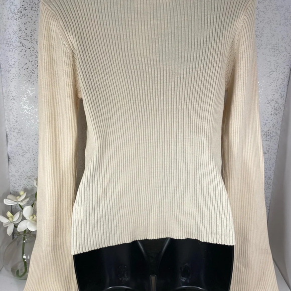 🆕 Aeropostale Cream Long Sleeve Sweater Shirt - Picture 7 of 9